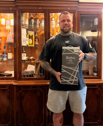A Highland Vault winner with their Ardbeg 25