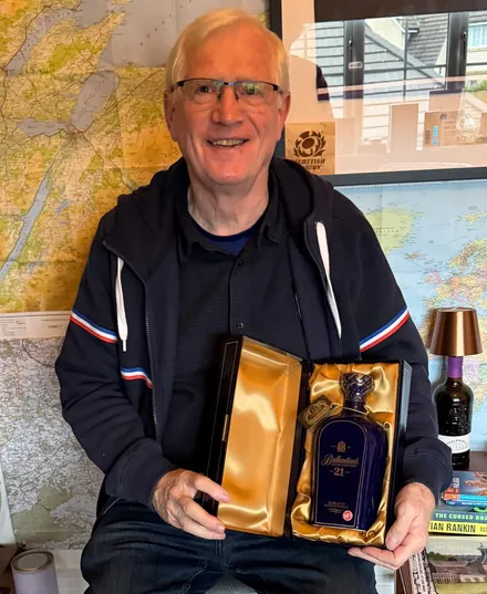 A Highland Vault winner with their Ballantine’s 21