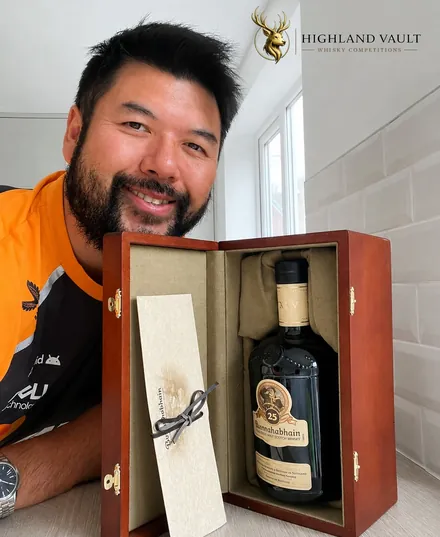 A Highland Vault winner with their Bunnahabhain 25