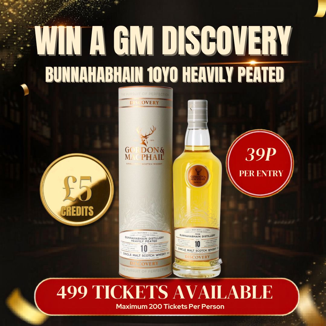 Win a GM Discovery Bunnahabhain 10yo Heavily Peated + Instant Wins