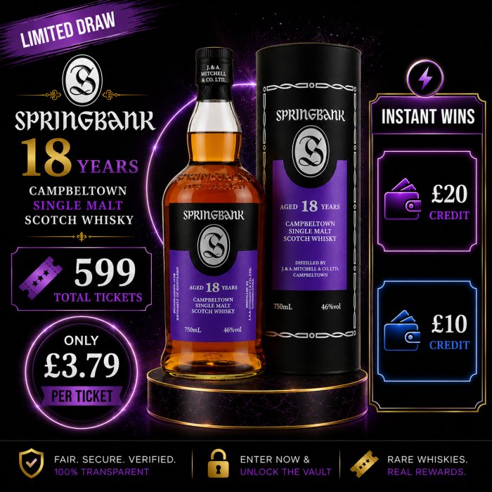 SPRINGBANK 18 YEAR OLD- ULTRA RARE- ICONIC CULT BOTTLE