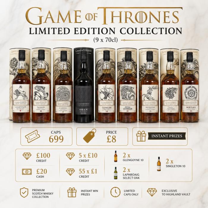 GAME OF THRONES LIMITED EDITION COLLECTION (9 x 70CL)