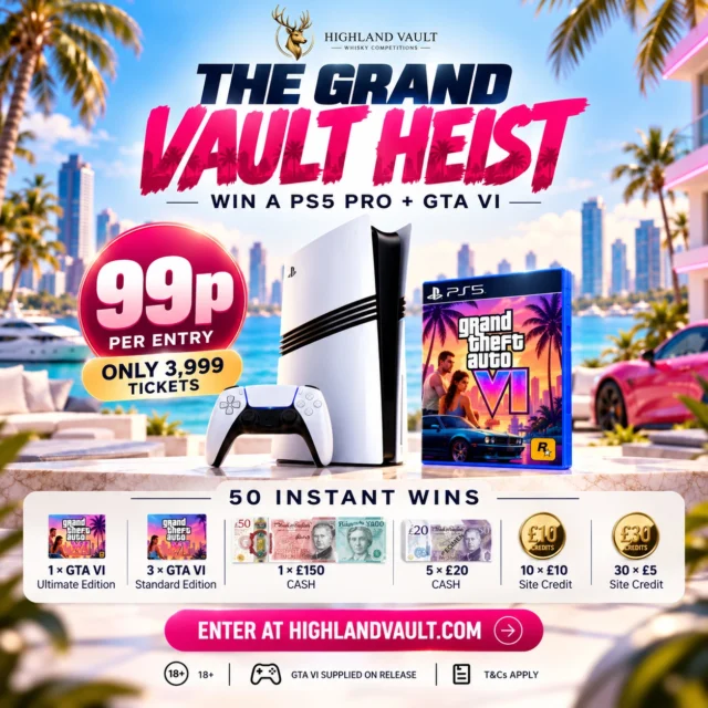 THE GRAND VAULT HEIST — WIN A PS5 PRO + GTA VI!