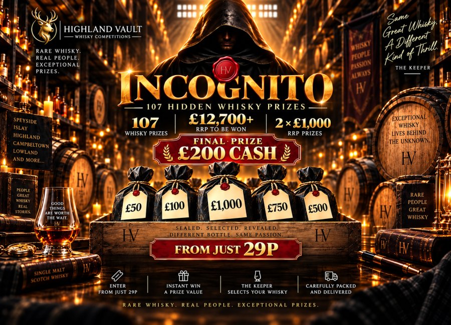 INCOGNITO — OVER £13,000 IN PRIZES