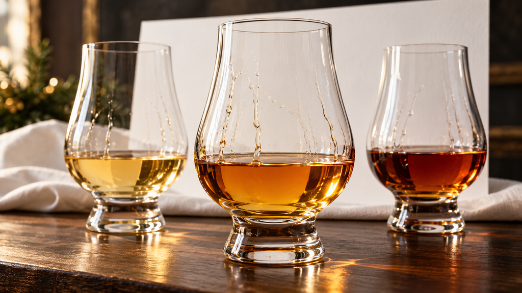 Looking at the colour of a whisky advent calendar dram